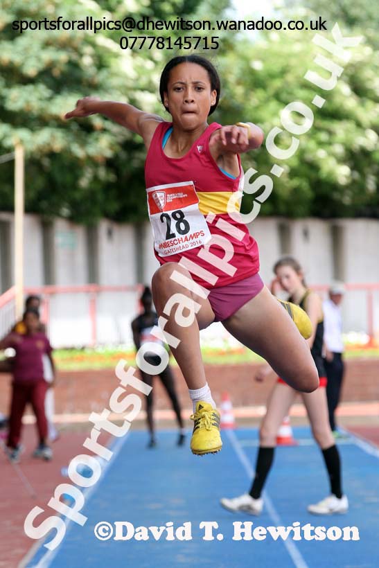 Inter girls triple jump, English Schools Track and Field. Photo: David T. Hewitson/Sports for All Pics